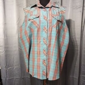 Plaid Button Down Shirt for Women